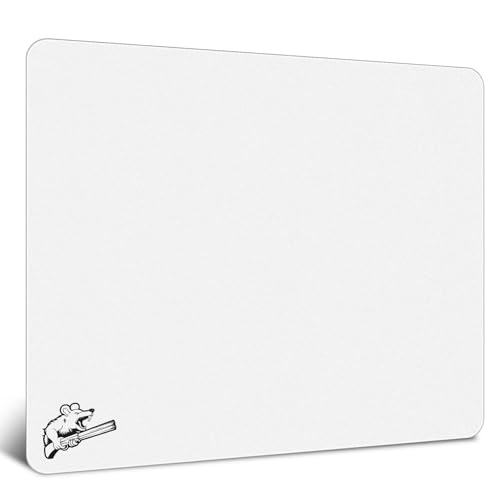 SIROOLAC 2.0 Gaming-Mauspad aus gehärtetem Glas,Für FPS-Spiele,Volldeckende Grundierung,Ätzverfahren,1,6 mm dünne Glasschicht,Neues Schießerlebnis(Weiß,300mm*350mm) Bild 1