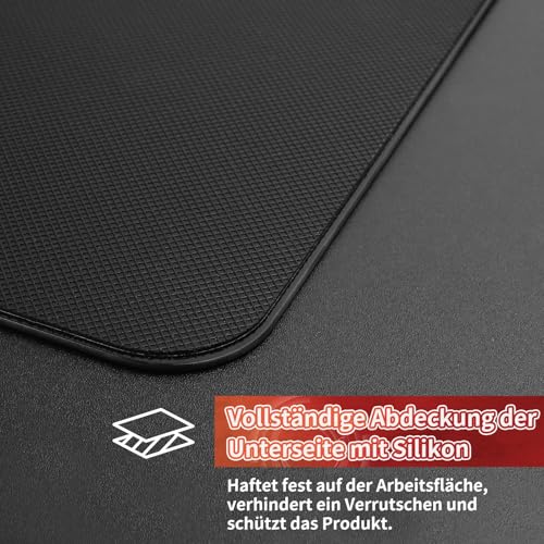 SIROOLAC 2.0 Gaming-Mauspad aus gehärtetem Glas,Für FPS-Spiele,Volldeckende Grundierung,Ätzverfahren,1,6 mm dünne Glasschicht,Neues Schießerlebnis(Schwarz,300mm*350mm) Bild 4