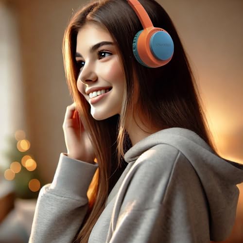 auvisio Kopfhörer für Jungen: 4er-Set Bluetooth Kinderkopfhörer, XXL-Lautstärkebegrenzung, BT 5.3 (Reise Kopfhörer, Wireless Over Ear, TV) Bild 4