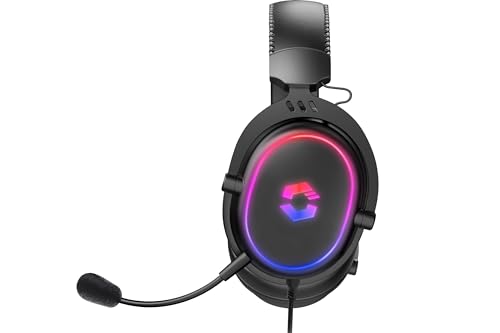 Speedlink CONUX - RGB Gaming Headset mit Mikrofon für PC PS5/PS4/ Xbox Series X/S/Switch, RGB Beleuchtung, kabelgebunden mit Kabel 3,5mm Klinke, Y-Adapter, schwarz Bild 3