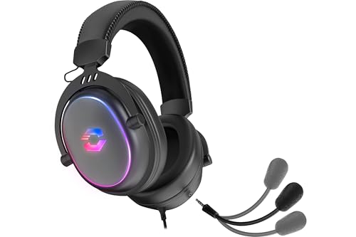 Speedlink CONUX - RGB Gaming Headset mit Mikrofon für PC PS5/PS4/ Xbox Series X/S/Switch, RGB Beleuchtung, kabelgebunden mit Kabel 3,5mm Klinke, Y-Adapter, schwarz Bild 4