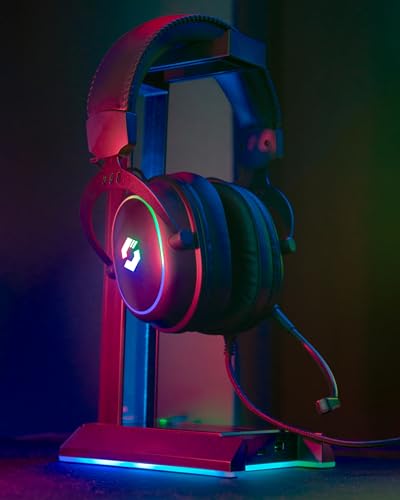 Speedlink CONUX - RGB Gaming Headset mit Mikrofon für PC PS5/PS4/ Xbox Series X/S/Switch, RGB Beleuchtung, kabelgebunden mit Kabel 3,5mm Klinke, Y-Adapter, schwarz Bild 5