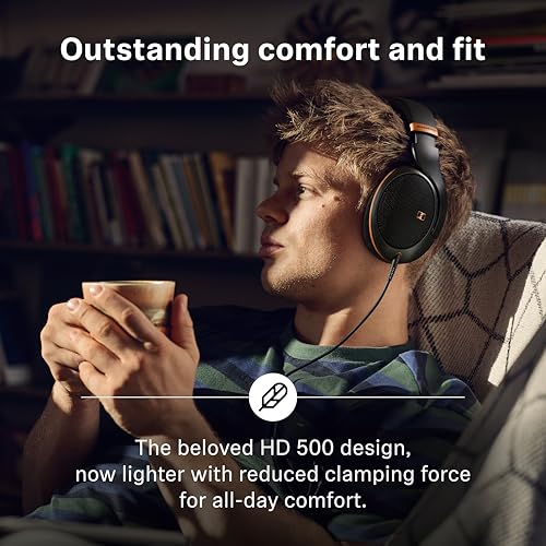 Sennheiser HD 505 Over-Ear Kopfhörer mit Kabel, Headphones mit transparentem Klang & präzisem Bass, mehr Komfort, Studio-Kopfhörer für Musik, Gaming, Audiophile, Studenten, Reisen, Copper-Edition Bild 7