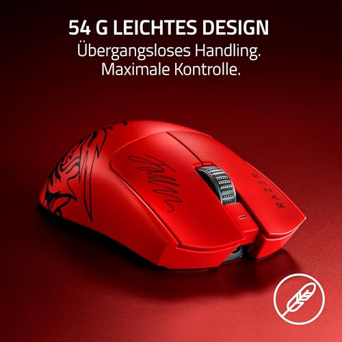 Razer Viper V3 Pro Faker Edition - Ultraleichte kabellose Esports Gaming-Maus - 8K Hz HyperPolling (54g leichtes Design, Focus Pro Sensor 35K DPI, HyperSpeed Wireless, 95 Stunden Akkulaufzeit) Faker Bild 3