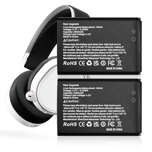 Akku für Steelseries Arctis Pro Wireless, 2500mAh Li-Ion Ersatzakku für Sibirien 800, Sibirien 840, 61298RX, Wireless H Gaming Headset 160240 Akku Bild 1
