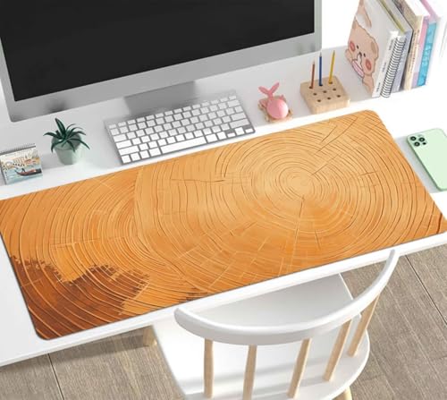 Mauspad Gaming Groß 1200x600x4mm Holz XXL Mousepad Groß Wassxerdicht Tischunterlage Speed Gaming Maus Tastatur Matte PC Laptop rutschfeste Gummibasis Mouse Mat für Office Home Gamer J-1177 Bild 2