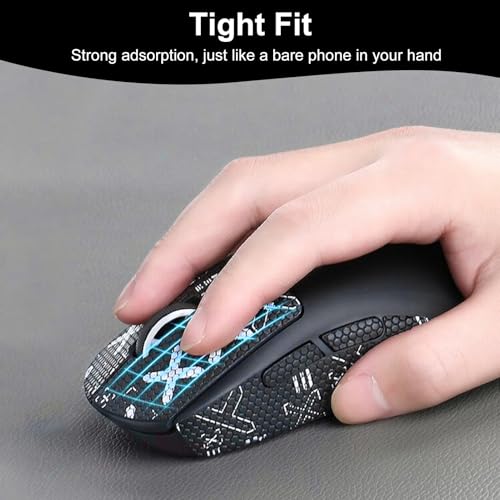 Mouse Grip Tape Set kompatibel mit Logitech G Pro Wireless X Superlight Griptape Gaming Mouse Ultrathin Schweißabsorbierend rutschfest Selbstklebend 0.5mm Gaming Maus Zubehör Griffband Valentinstag Bild 4