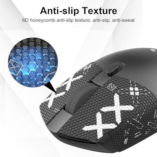 Mouse Grip Tape Set kompatibel mit Logitech G Pro Wireless X Superlight Griptape Gaming Mouse Ultrathin Schweißabsorbierend rutschfest Selbstklebend 0.5mm Gaming Maus Zubehör Griffband Valentinstag Bild 5