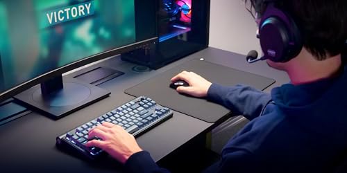 CHERRY XTRFY GP6, Gaming-Mauspad aus Stoff (460 x 400 x 4 mm), Für mehr Präzision, Ultra-Glatte Oberfläche, Extra-Weiche Gummiunterseite, rutschfest, Schwarz Bild 3