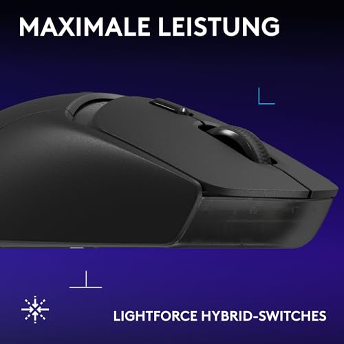 Logitech G G309 Lightspeed Kabellose Gaming-Maus + POWERPLAY 2 kabelloses Ladesystem, unbegrenzt aufladbar, leichte kabellose Gaming-Maus mit einem Gewicht von 68 g,LIGHTFORCE Hybrid-Switches, PC/Mac Bild 4