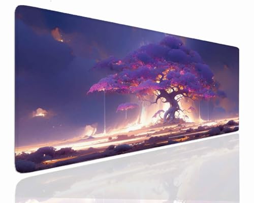 Mauspad Gaming Groß 1400x800x4mm Gelb XXL Mousepad Groß Wassxerdicht Tischunterlage Speed Gaming Maus Tastatur Matte PC Laptop rutschfeste Gummibasis Mouse Mat für Office Home Gamer J-1190 Bild 1