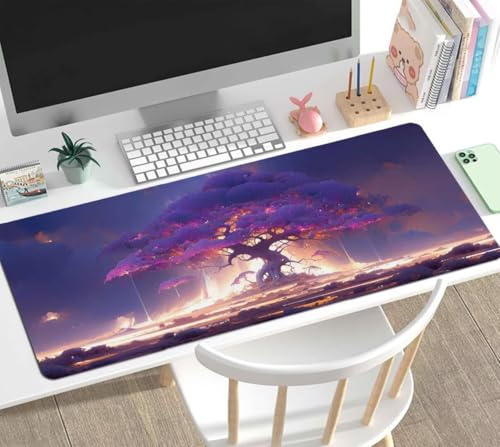 Mauspad Gaming Groß 1400x800x4mm Gelb XXL Mousepad Groß Wassxerdicht Tischunterlage Speed Gaming Maus Tastatur Matte PC Laptop rutschfeste Gummibasis Mouse Mat für Office Home Gamer J-1190 Bild 2