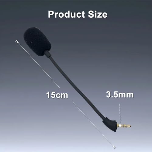 Ersatz-Boom-Mikrofon für Kingston HyperX Cloud Mix Gaming-Kopfhörer, Geräuschunterdrückung, verstellbares Mikrofon für PS4, PS5, PC, Gaming-Headset, 3,5-mm-Klinkenstecker Bild 5