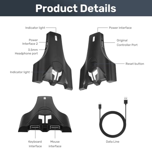 AXFEE Tastatur und Maus konverter für N-Switch, Adapter Maus Tastatur Konverter, für N-Switch/PS3/PS4/Xbox One/Xbox 360, Gaming Tastatur Maus konverter für Konsole Bild 2