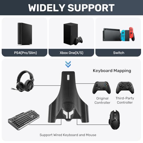 AXFEE Tastatur und Maus konverter für N-Switch, Adapter Maus Tastatur Konverter, für N-Switch/PS3/PS4/Xbox One/Xbox 360, Gaming Tastatur Maus konverter für Konsole Bild 3