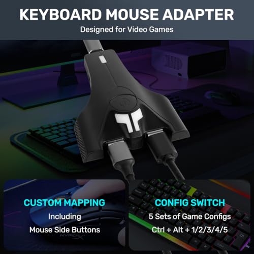 AXFEE Tastatur und Maus konverter für N-Switch, Adapter Maus Tastatur Konverter, für N-Switch/PS3/PS4/Xbox One/Xbox 360, Gaming Tastatur Maus konverter für Konsole Bild 6