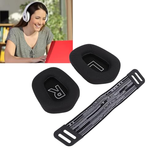 Headset-Ohrpolster für G733, Kopfhörer-Ersatzkopfbügel für G335, Kopfband-Kopfpolster-Reparaturset für G733 Wireless G335 Wired Gaming Headset (Black) Bild 5