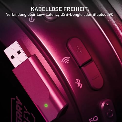 Cherry XTRFY H3 Wireless, Kabelloses Gaming-Headset, Esports-Optimierter Sound, Zum Spielen, Streamen & Musikhören, Abnehmbares Mikro, Bequeme Passform, Schwarz Bild 4