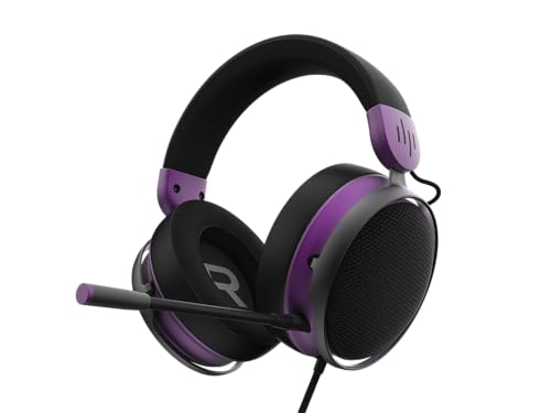 Dark Project SONO Kabelgebundenes Gaming-Headset | 3,5-mm-Audiobuchse | 53-mm-Treiber | Abnehmbares Mikrofon | Dreischichtige Ohrpolster | Schwarz/Violett Bild 1