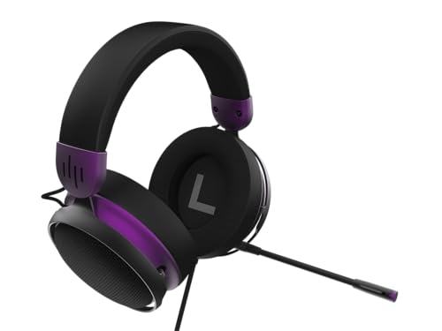 Dark Project SONO Kabelgebundenes Gaming-Headset | 3,5-mm-Audiobuchse | 53-mm-Treiber | Abnehmbares Mikrofon | Dreischichtige Ohrpolster | Schwarz/Violett Bild 2