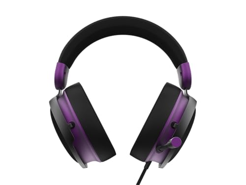 Dark Project SONO Kabelgebundenes Gaming-Headset | 3,5-mm-Audiobuchse | 53-mm-Treiber | Abnehmbares Mikrofon | Dreischichtige Ohrpolster | Schwarz/Violett Bild 3