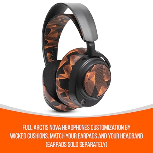 WC-StirnbandZ Arctis Nova – verbessertes Silikon-Kopfband für Arctis Nova-Headsets von Wicked Cushions – verbesserte Flexibilität, Komfort und Stil mit passenden Ohrpolster-Designs | Kinetic Wave Bild 6