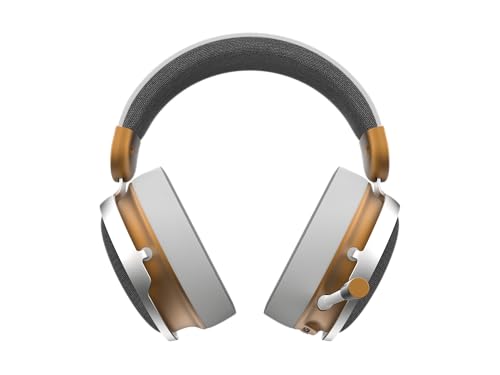 Dark Project SONO Kabelloses Gaming-Headset | Bluetooth 5.3 & 2,4 GHz | 53-mm-Neodym-Treiber | Abnehmbares Mikrofon | Dreischichtige Ohrpolster | Weiß/Gold Bild 3