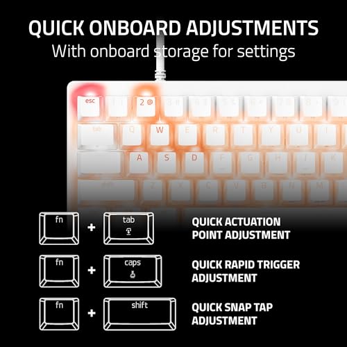 Razer Huntsman V3 Pro Mini - 60% analoge optische Tastatur - Weiß Bild 6