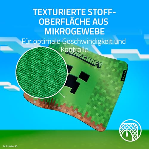 Razer Gigantus V2 Minecraft Edition - Weiche Gaming-Mausmatte für Geschwindigkeit und Kontrolle (Mikrogewebe-Oberfläche, Dicker Gummischaum, rutschfeste Unterlage, 360 x 275 x 3mm) Minecraft Bild 3