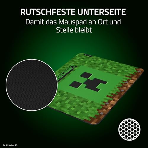 Razer Gigantus V2 Minecraft Edition - Weiche Gaming-Mausmatte für Geschwindigkeit und Kontrolle (Mikrogewebe-Oberfläche, Dicker Gummischaum, rutschfeste Unterlage, 360 x 275 x 3mm) Minecraft Bild 5