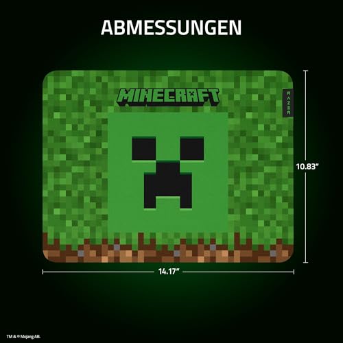Razer Gigantus V2 Minecraft Edition - Weiche Gaming-Mausmatte für Geschwindigkeit und Kontrolle (Mikrogewebe-Oberfläche, Dicker Gummischaum, rutschfeste Unterlage, 360 x 275 x 3mm) Minecraft Bild 6