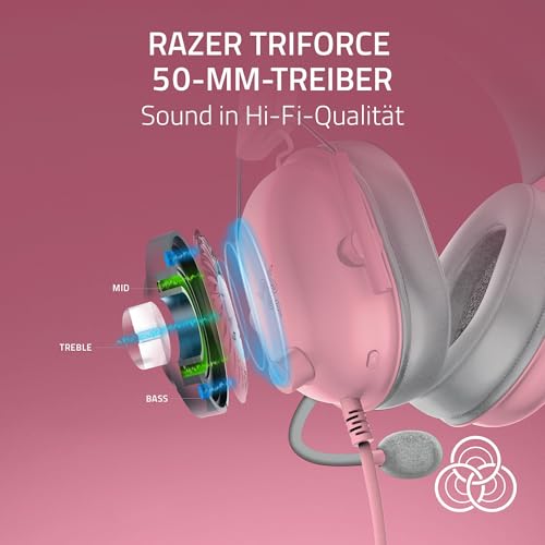 Razer BlackShark V2 X (Xbox) - Kabelgebundenes E-Sports Headset für Xbox S-X Konsole (250g, Nierenmikrofon, 50mm Treiber, Passive Geräuschunterdrückung, 3,5mm Klinke) Quartz Bild 2