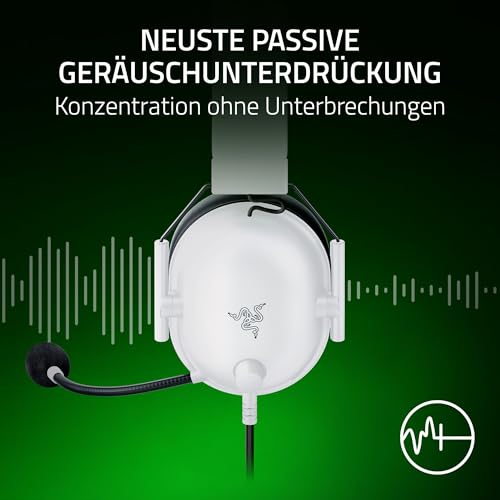 Razer BlackShark V2 X (Xbox) - Kabelgebundenes E-Sports Headset für Xbox S-X Konsole (250g, Nierenmikrofon, 50mm Treiber, Passive Geräuschunterdrückung, 3,5mm Klinke) Weiß Bild 4
