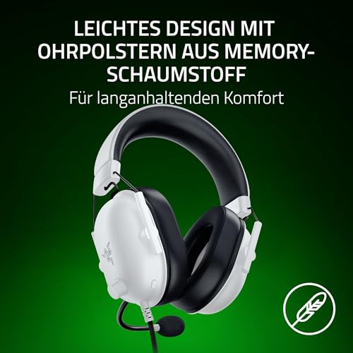 Razer BlackShark V2 X (Xbox) - Kabelgebundenes E-Sports Headset für Xbox S-X Konsole (250g, Nierenmikrofon, 50mm Treiber, Passive Geräuschunterdrückung, 3,5mm Klinke) Weiß Bild 5