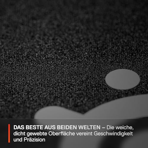 Steelseries QcK L Performance Balance Gaming-Mauspad – Extradichte für sanftes Gleiten – Flache, abgesteppte Säume – rutschfeste Neopren-Gummibasis – 490 x 420 mm – FPS, MOBA, RTS, MMO Bild 3