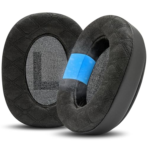 WC Freeze V2 G PRO X – Abgewinkelte Ohrpolster mit Kühlgel, kompatibel mit der Logitech G Pro X-Serie von Wicked Cushions | Neues Freeze V2-Kühlgewebe, extra dick | Black Bild 1