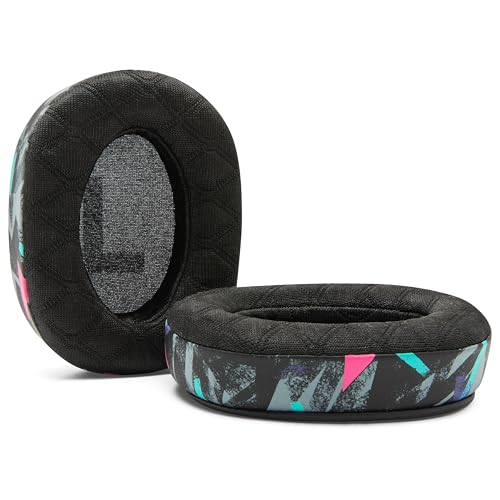 WC Freeze V2 G PRO X – Abgewinkelte Ohrpolster mit Kühlgel, kompatibel mit der Logitech G Pro X-Serie von Wicked Cushions | Neues Freeze V2-Kühlgewebe, extra dick | 90's Black Bild 6