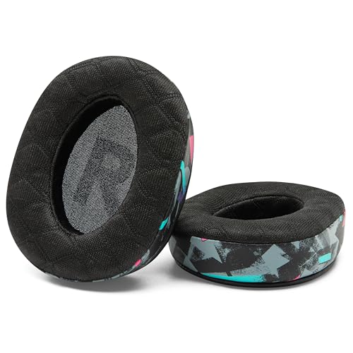 WC Freeze V2 G PRO X – Abgewinkelte Ohrpolster mit Kühlgel, kompatibel mit der Logitech G Pro X-Serie von Wicked Cushions | Neues Freeze V2-Kühlgewebe, extra dick | 90's Black Bild 7