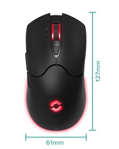 Speedlink Velox - Wireless RGB Gaming Maus kabellos mit Akku wiederaufladbar USB-C, 4800dpi, programmierbar, leicht, PixArt PAW3212, 2.4G USB-A Nano Empfänger, farbige LED Beleuchtung, schwarz Bild 5