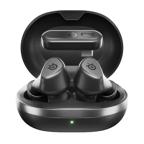 SteelSeries Arctis GameBuds für PS5 Wireless Gaming Earbuds 2.4GHz + BT 5.3 ANC/Transparenz 40H Akku Kabelloses Laden PS5 PC Switch 2 Mobile Schwarz (Renewed) Bild 1