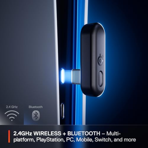 SteelSeries Arctis GameBuds für PS5 Wireless Gaming Earbuds 2.4GHz + BT 5.3 ANC/Transparenz 40H Akku Kabelloses Laden PS5 PC Switch 2 Mobile Schwarz (Renewed) Bild 5