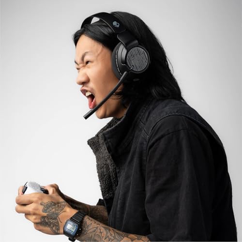 Skullcandy Crusher PLYR 720 Wireless Gaming Headset, Ultimate Immersion and Comfort, THX Spatial Audio and Multi-Sensory Bass, Removable Mic, PC, PlayStation, Nintendo, Multi-Platform - Digi-Black Bild 3
