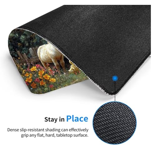 Gaming Mousepad Esel Mauspad XXL 1200X600X3MM Großes Mouse Pad Ente Schreibtischunterlage mit rutschfeste Gummibasis, Maus Pad Wasserdicht Anti-Rutsch Schreibtisch Zubehör Für Home Office, PC, Laptop Bild 6