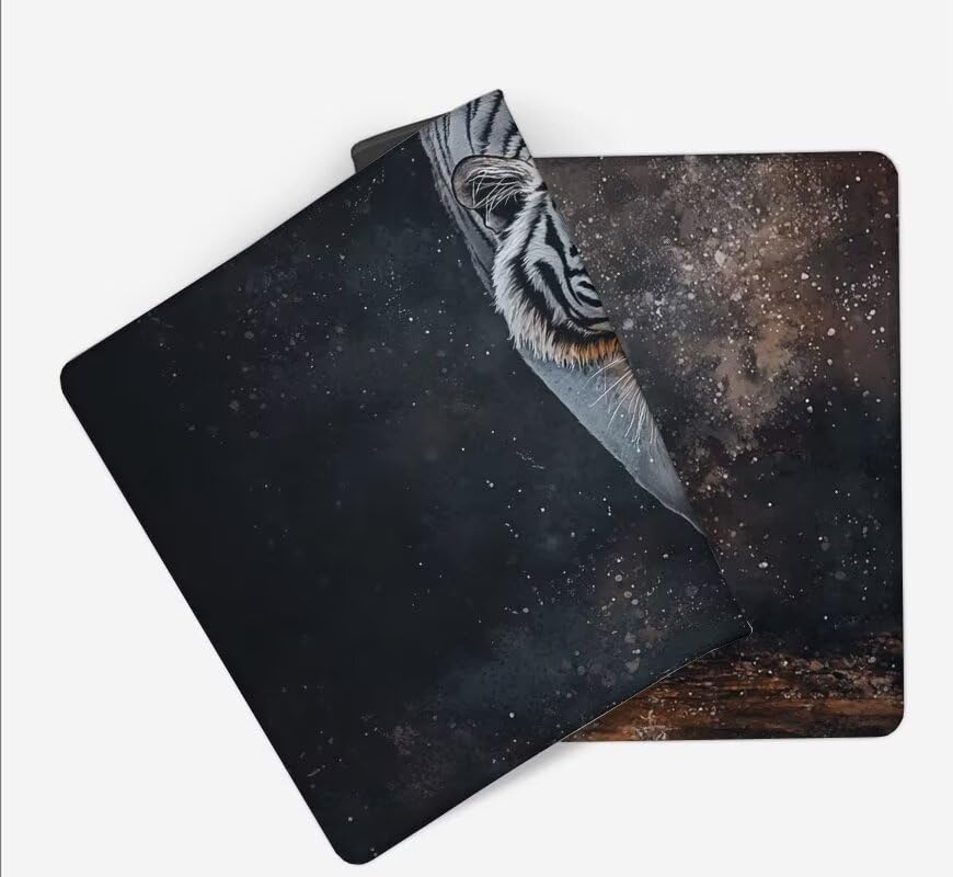 Gaming Mousepad Tiger Mauspad XXL 1200X600X3MM Großes Mouse Pad Tier Schreibtischunterlage mit Rutschfeste Gummibasis, Maus Pad Wasserdicht Anti-Rutsch Schreibtisch Zubehör Für Home Office, PC, Laptop Bild 3