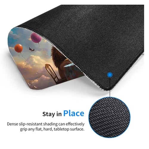 Gaming Mousepad Löwe Mauspad XXL 1200X600X3MM Großes Mouse Pad Ballon Schreibtischunterlage mit Rutschfeste Gummibasis, Maus Pad Wasserdicht Anti-Rutsch Schreibtisch Zubehör Für Home Office PC, Laptop Bild 6