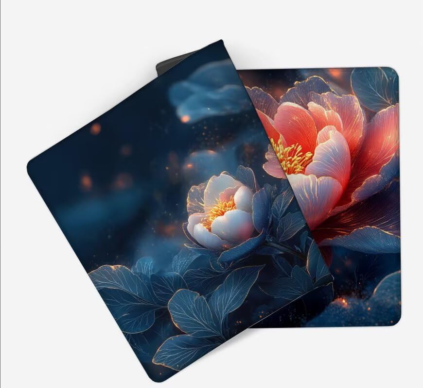 Gaming Mousepad Blume Mauspad XXL 1200X600X3MM Großes Mouse Pad Rosa Schreibtischunterlage mit Rutschfeste Gummibasis, Maus Pad Wasserdicht Anti-Rutsch Schreibtisch Zubehör Für Home Office, PC, Laptop Bild 3