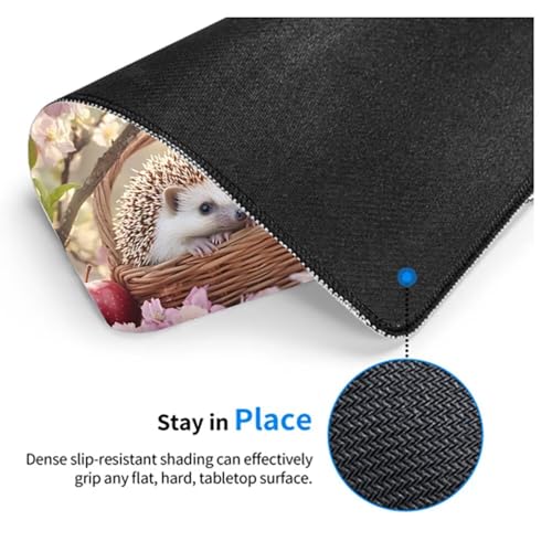 Gaming Mousepad Igel Mauspad XXL 1200X600X3MM Großes Mouse Pad Apfel Schreibtischunterlage mit Rutschfeste Gummibasis, Maus Pad Wasserdicht Anti-Rutsch Schreibtisch Zubehör Für Home Office, PC, Laptop Bild 6