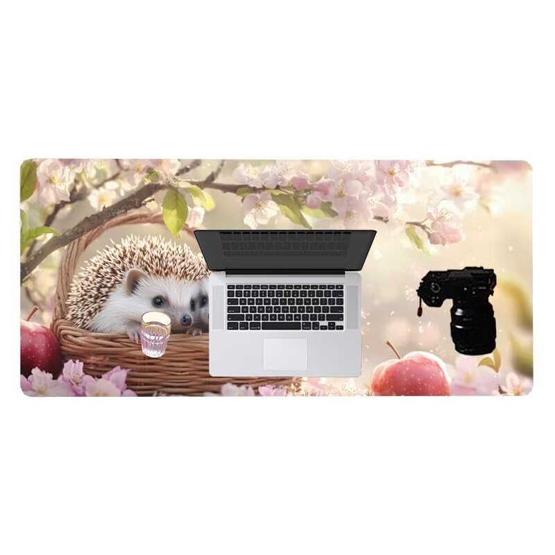 Gaming Mousepad Igel Mauspad XXL 1200X600X3MM Großes Mouse Pad Apfel Schreibtischunterlage mit Rutschfeste Gummibasis, Maus Pad Wasserdicht Anti-Rutsch Schreibtisch Zubehör Für Home Office, PC, Laptop Bild 7