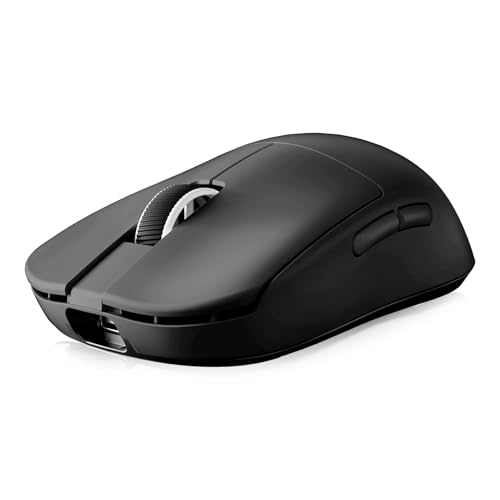 MCHOSE L7 Leichte 39 g Gaming-Maus mit Benutzerdefiniertem 8K-Ultraschnell-Funkempfänger, 26000 DPI, 8K Hz-Berichtsrate, BT/2,4G-Gaming-Maus mit Kabel/Kabel, 200 Stunden Batterie, Schwarz Bild 1