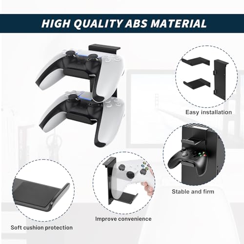 Controller Halterung,PS 5 Controller Halter Xbox Switch,Gaming Headset Halterung,Universale Controller Und Headset Halter für PS 5 und Xbox Konsole Seiten Bild 3